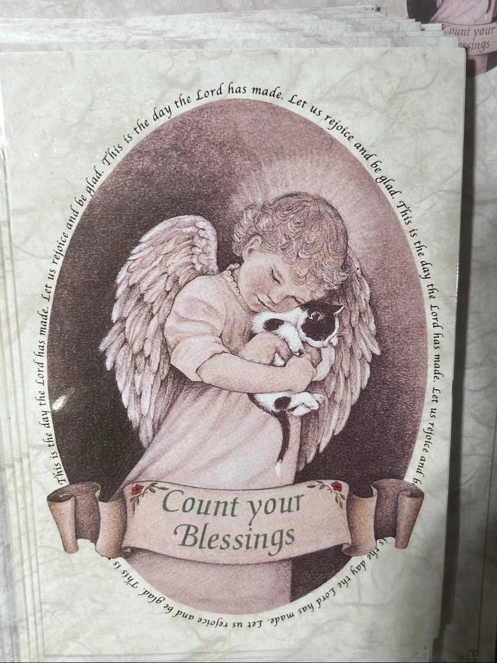 Count Your Blessings Angel Note Cards and stationary